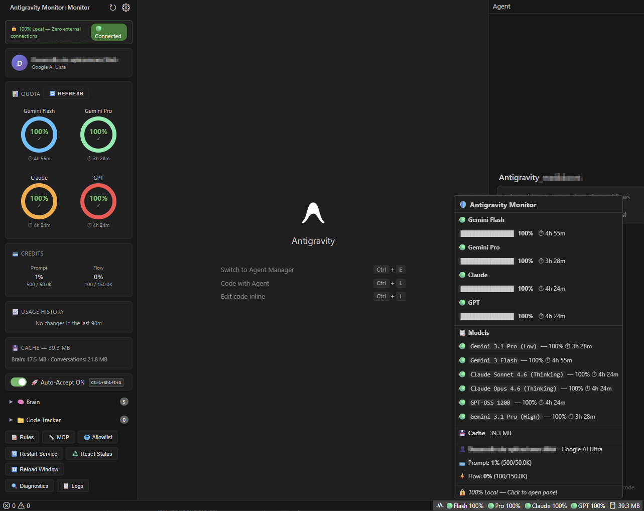 Antigravity Monitor Dashboard
